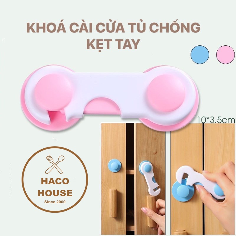 Khóa Cài Tủ, Tủ LạnhFREESHIP Chặn Cửa Chống Kẹp Tay Kiểu Chốt Tròn