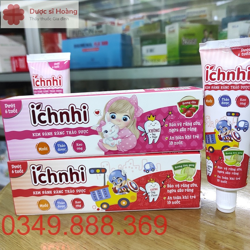 [Chính hãng] Kem Đánh Răng Thảo Dược Ích Nhi Cho Bé Dưới 6 Tuổi - Bảo Vệ Răng Sữa, Ngừa Sâu Răng - Tuýp 50g