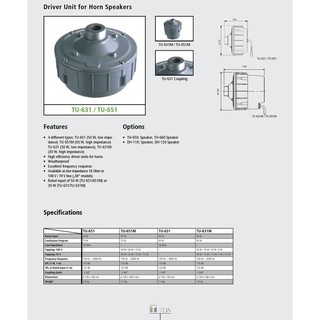 Củ loa nén 50W Toa TU-651 ( Loa rời )