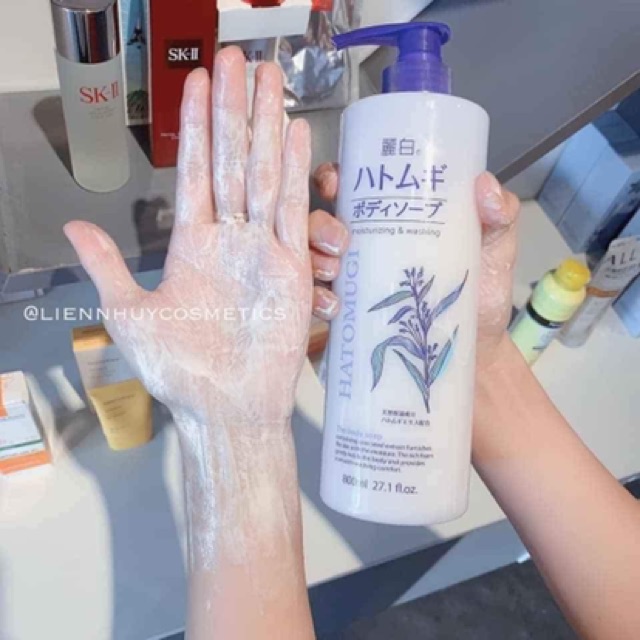 SỮA TẮM DƯỠNG ẨM SÁNG DA HATOMUGI 800ml | BigBuy360 - bigbuy360.vn