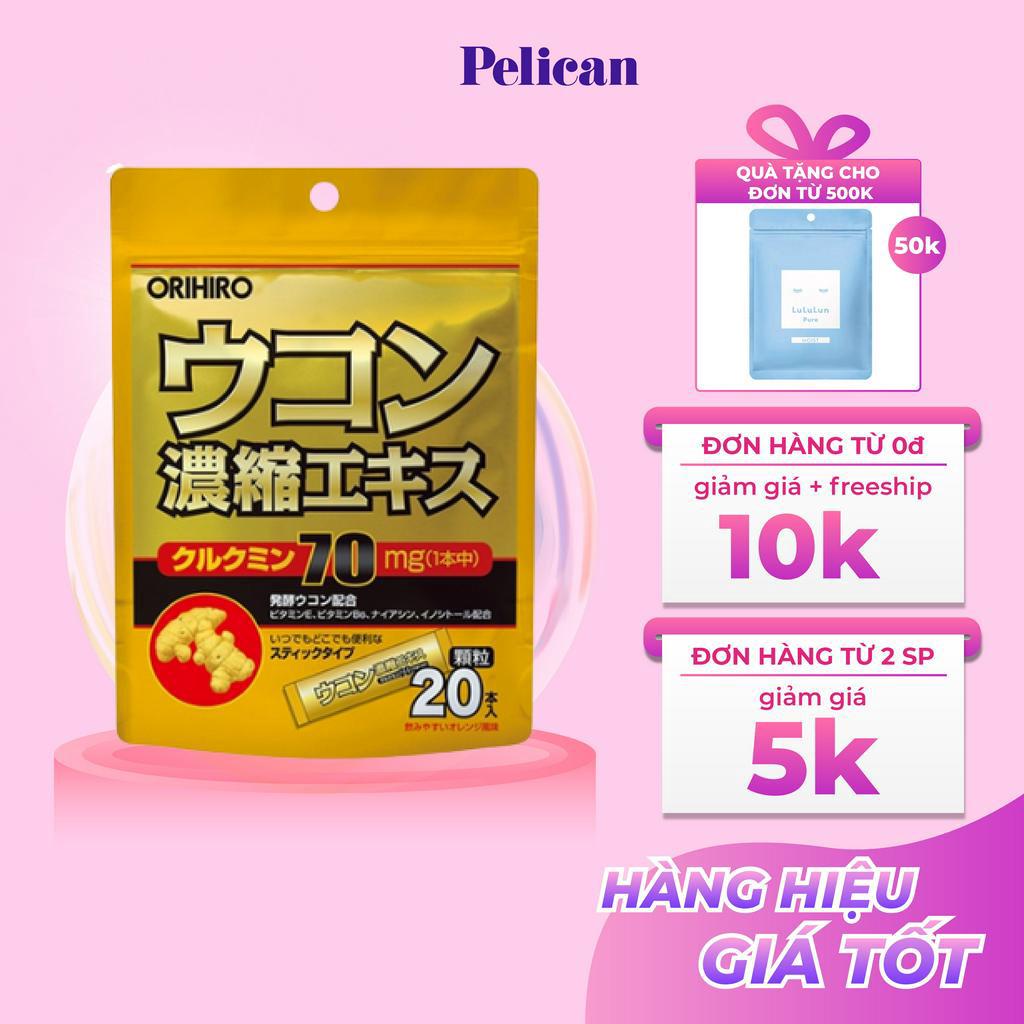 Tinh bột nghệ giải rượu Orihiro 20 gói/túi Nhật Bản giải độc gan hạn chế đau đầu