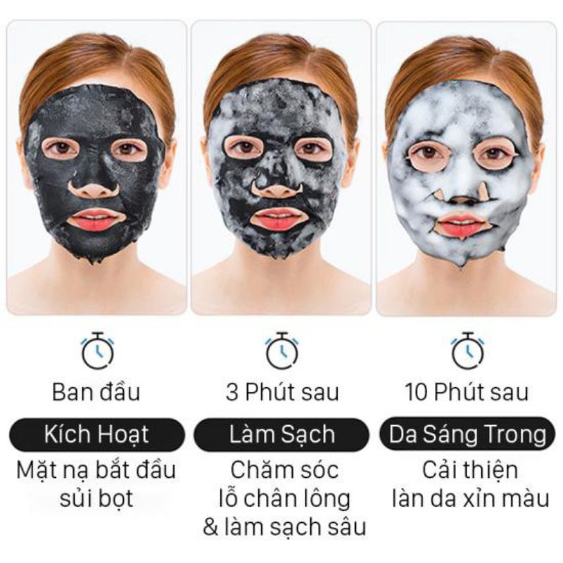 Mặt nạ thải độc sủi bọt muối biển đen JOMTAM BUBBLE MASK Dưỡng Ẩm,Sáng Da