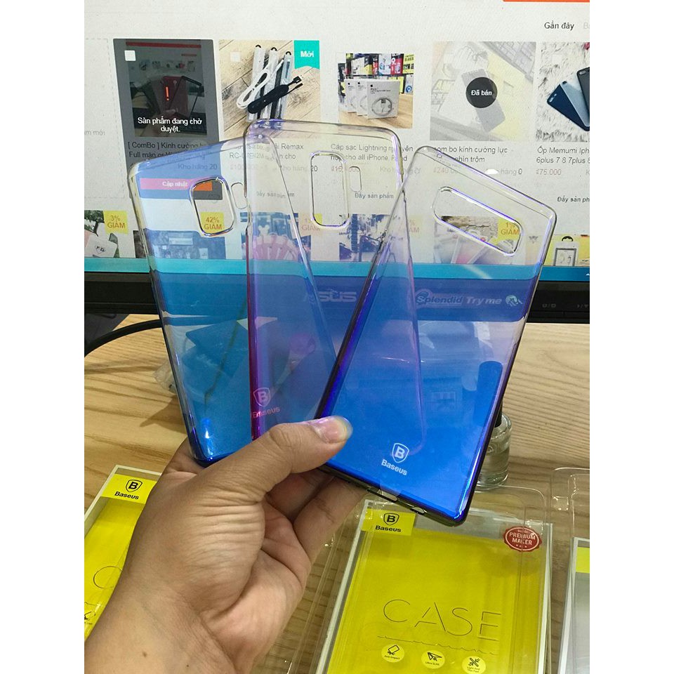 Ốp Lưng Đổi Màu Glaze Case cho Samsung Note8, S8,S8plus,S9, S9 - BASEUS