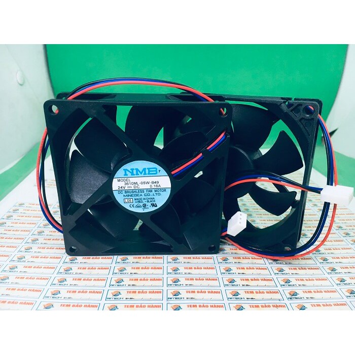 [Mã 33ELSALE hoàn 7% đơn 300K] Quạt NMB 3610ML-05W-B49 24V 0.16A 90*90*25mm