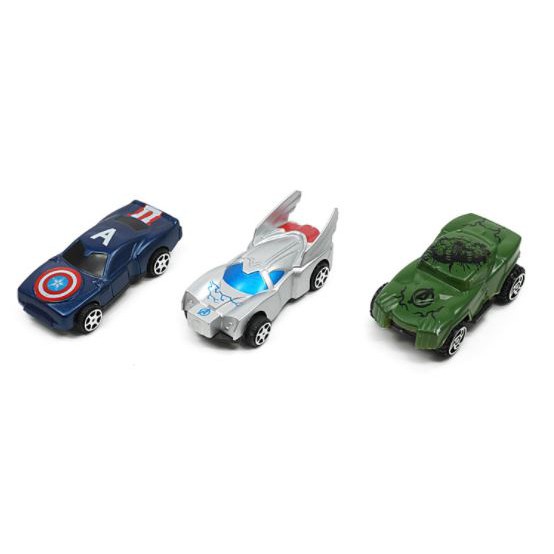 Phụ kiện trang trí bánh sinh nhật bánh kem - SET 6 XE Ô TÔ SIÊU NHÂN