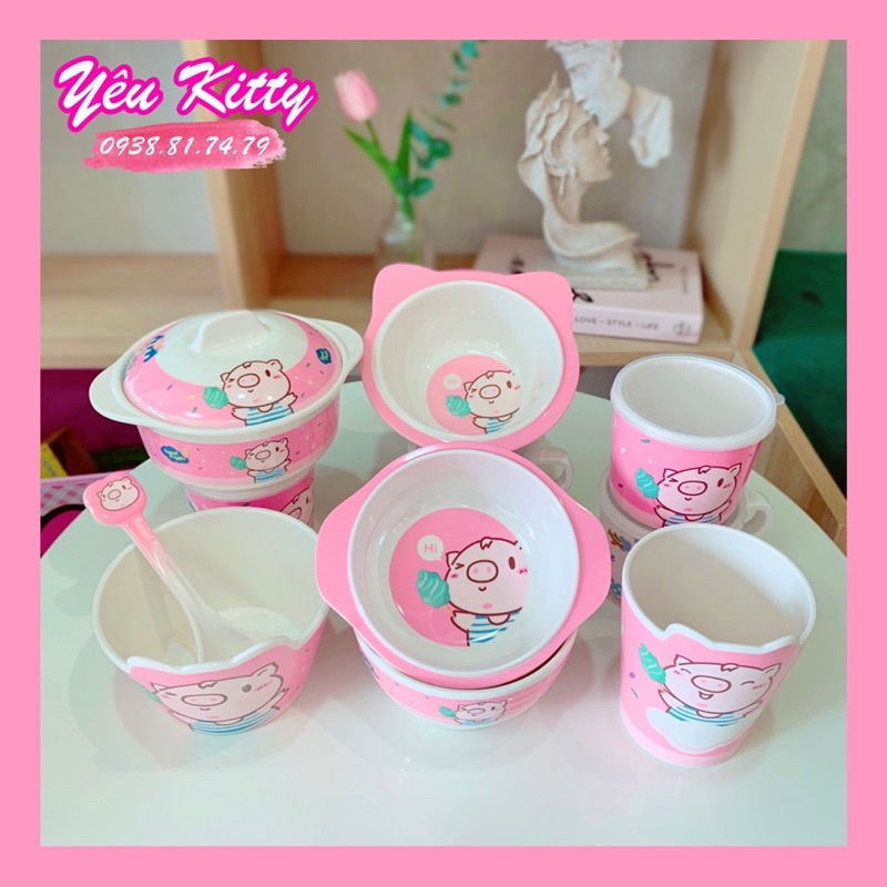 CHÉN LY MUỖNG HEO HỒNG