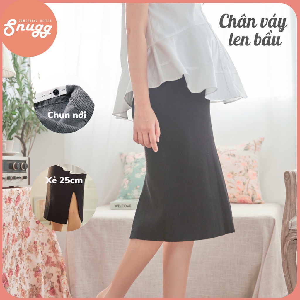 Chân váy bút chì len 70cm xẻ sau Snugg Việt SNU2004