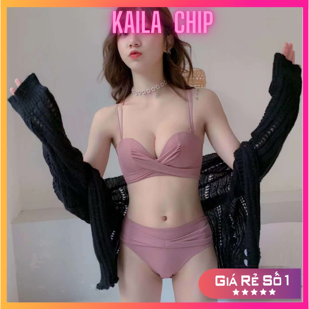[Hàng cao cấp] Bikinni 2 mảnh, đồ lót nữ đi biển, đồ lót nữ su cao cấp nhún nơ thông hơi siêu mát Kaila Ch | BigBuy360 - bigbuy360.vn