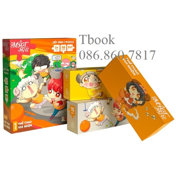 Đồ Chơi Xếp Hình Lớp Học Mật Ngữ 3 In 1 - Chủ Đề Thể Thao Vui Nhộn (38 Mảnh Ghép)