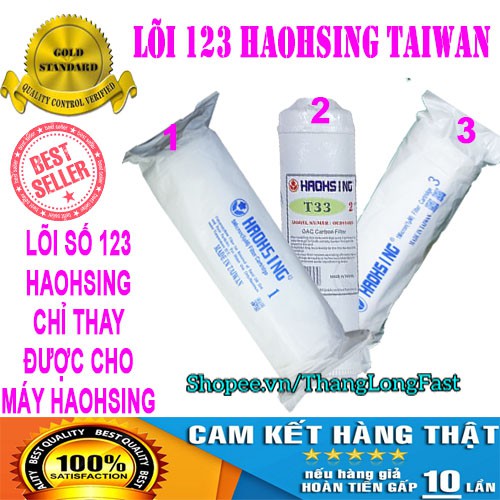 BỘ 3 LÕI LỌC NƯỚC HAOHSING SỐ 1-2-3 CHÍNH HÃNG