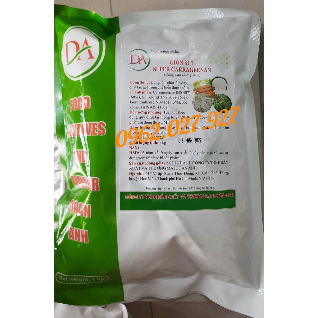 CARRAGEENAN / Phụ gia giòn dai cho chả lụa, chả cá, xúc xích chiết xuất từ rong biển tự nhiên