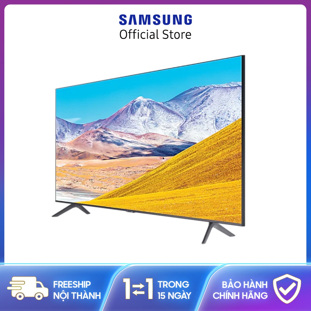 Smart Tivi Samsung 4K 82 Inch UA82TU8100 ,2020, Hệ Điều Hành Tizen OS,Tìm kiếm giọng nói