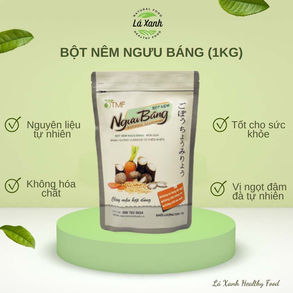 Hạt nêm cho bé ăn dặm Ngưu Báng 1kg, bột nêm gia vị ăn chay thực dưỡng - Napy Healthy