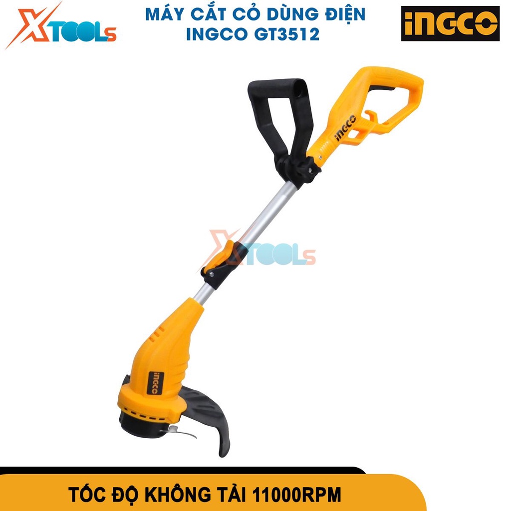 Máy cắt cỏ dùng điện INGCO GT3512, công suất 350W tốc độ không tải 11000rpm đường kính cắt 250mm [CHÍNH HÃNG][XTOOLS]