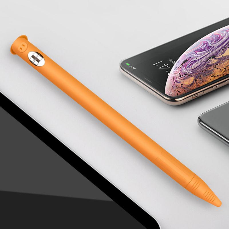 Ốp Điện Thoại Silicon Dẻo Hình Chú Heo Dễ Thương Kèm Nắp Đậy Ngòi Thay Thế Cho Iphone