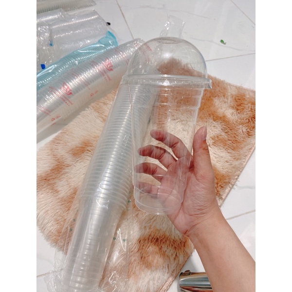 Ly nhựa nắp cầu PP 500ml, 700ml/1 lốc 50c uy kiệt cao cấp UPK