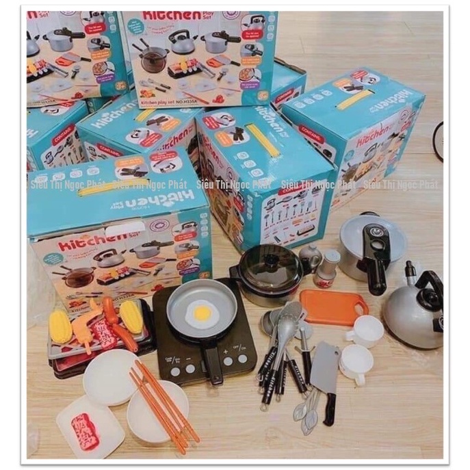 [HÀNG LOẠI 1_HỘP VỎ BÓNG] BỘ ĐỒ CHƠI NẤU ĂN 36 CHI TIẾT CHO BÉ_Nhựa ABS cao cấp