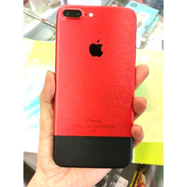 Miếng dán skin cho iPhone 7 Plus phong cách iPhone 2G màu đỏ phối đen