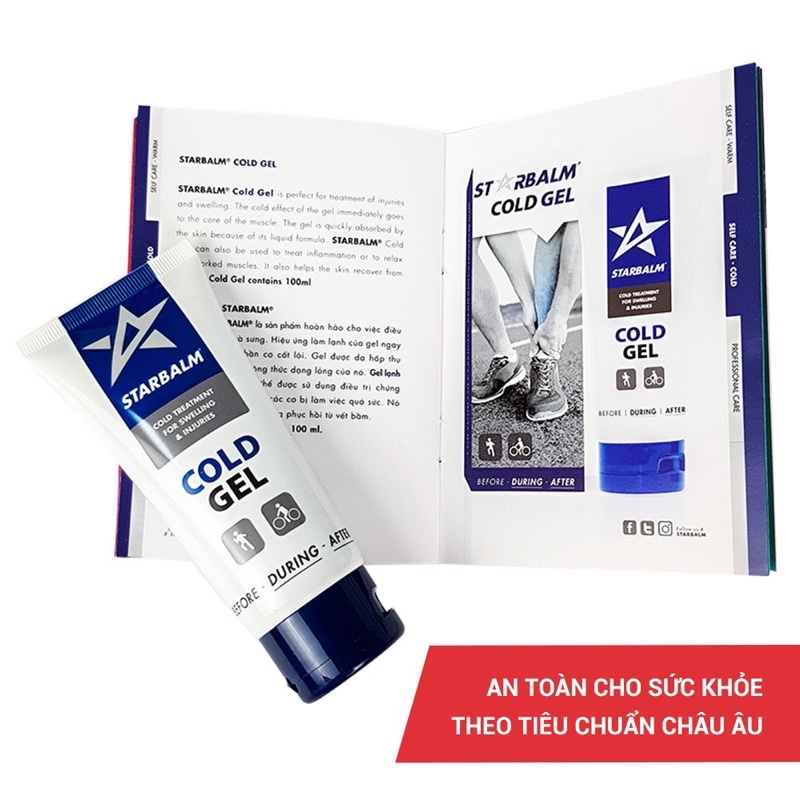 Gel làm lạnh thể thao STARBALM COLD GEL dùng trong và sau khi chơi thể thao 100ml