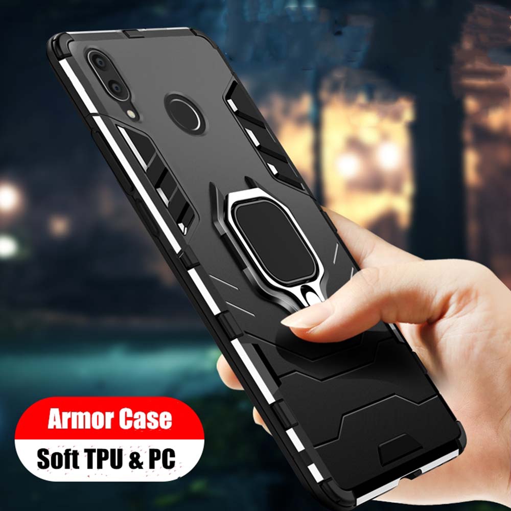 Ốp điện thoại chống sốc tích hợp nhẫn giữ và đế nam châm dành cho Asus Zenfone Max Pro  ZB601KL ZB602K