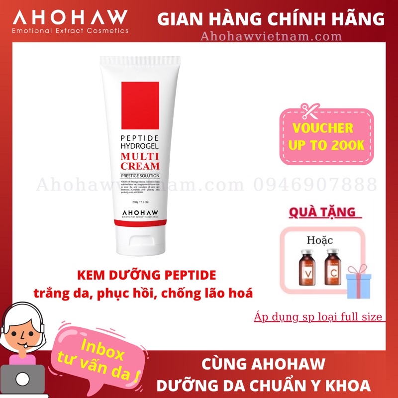 [Chính hãng]Kem dưỡng đa chức năng AHOHAW PEPTIDE HYDROGEL MULTI CREAM - Chính hãng Hàn Quốc