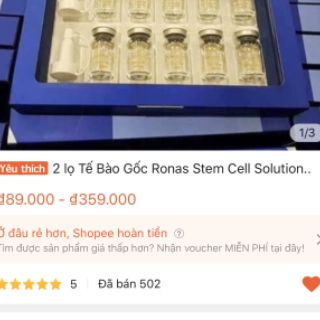 Tế Bào Gốc Ronas Stem Cell Solution..