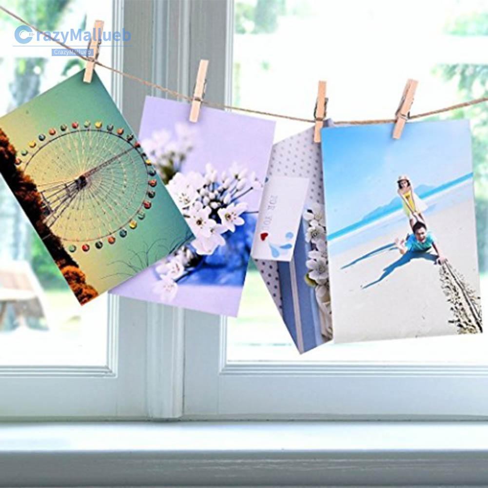 Set 50 Kẹp Gỗ Mini Treo Ảnh Trang Trí