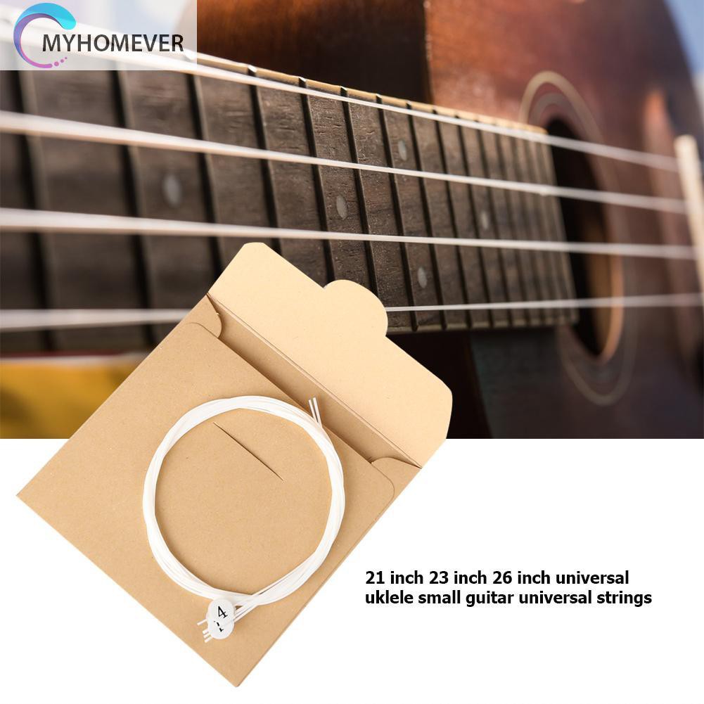 Set 4 Dây Đàn Ukulele 53.34 58.42 66.04 cm Màu Trắng