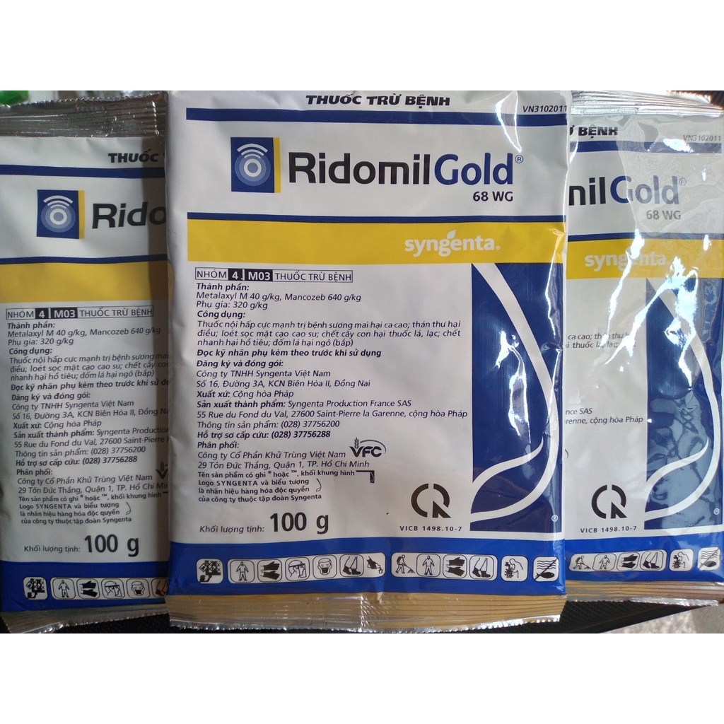 Thuốc Trị Bệnh Nấm RiDOMILGOLD Cho Lan - Hoa Hồng - Mai Vàng  - Nấm Thán Thư Rỉ Sắt - Đốm Lá