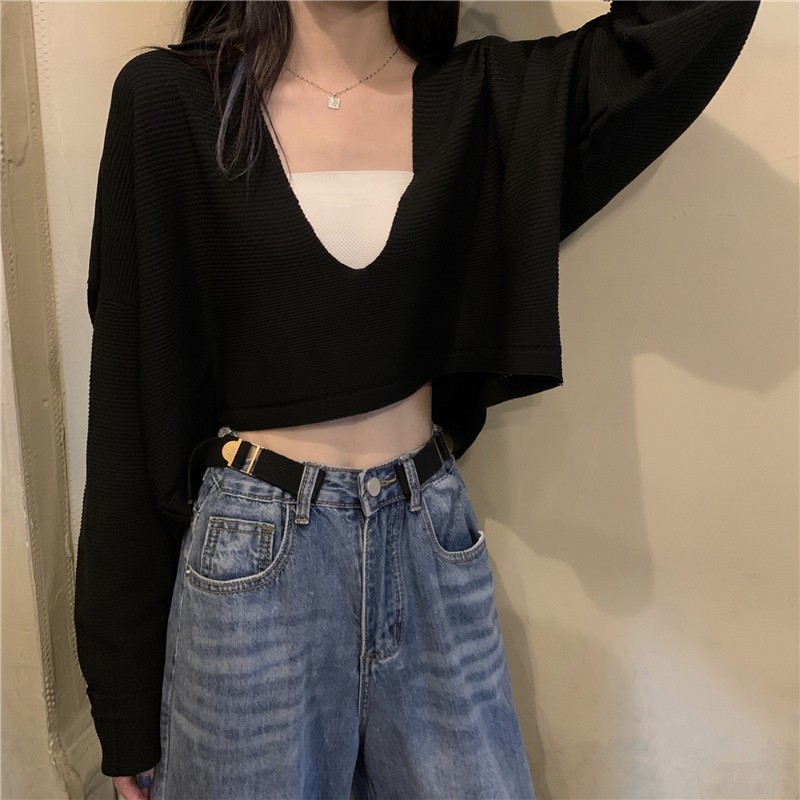 [SẴN] Áo croptop len khoác Ulzzang Quảng Châu ALC38 | BigBuy360 - bigbuy360.vn