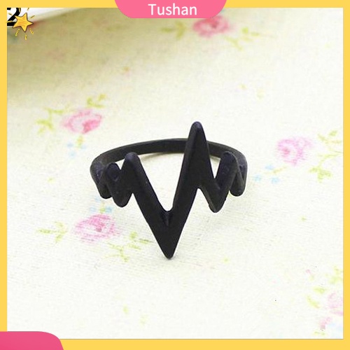 Nhẫn hình mũi tên zigzag bằng hợp kim thời trang unisex