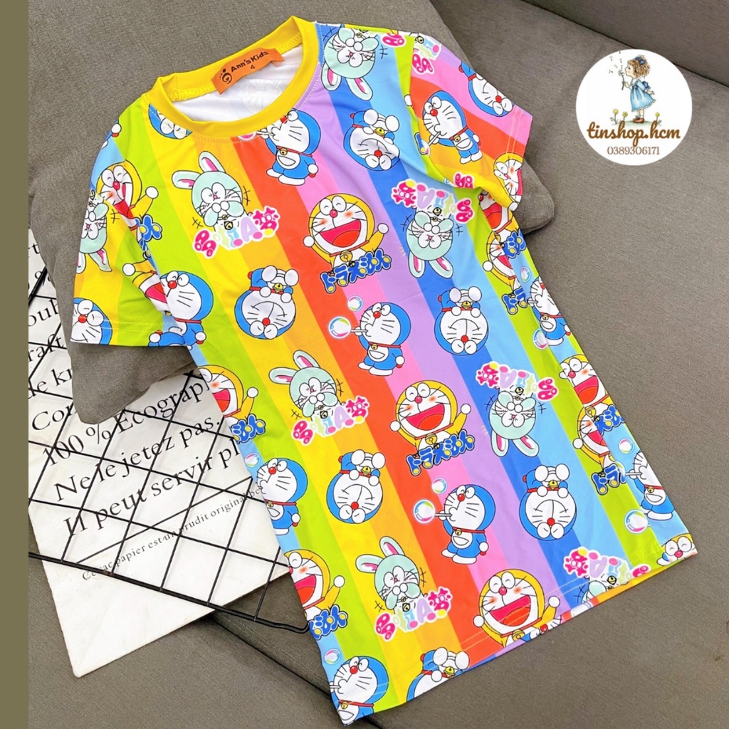 HCM-10-40Kg set đầm suông thun lạnh Ann's Kids hình - váy, đầm bé gái size đại