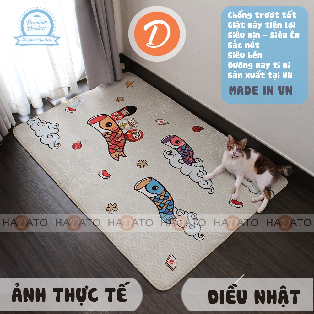 THẢM trải sàn THẢM phòng khách trang trí nội thất chất liệu bông nỉ mịn cao cấp style HOẠT HÌNH cute cho bé - TPK 3