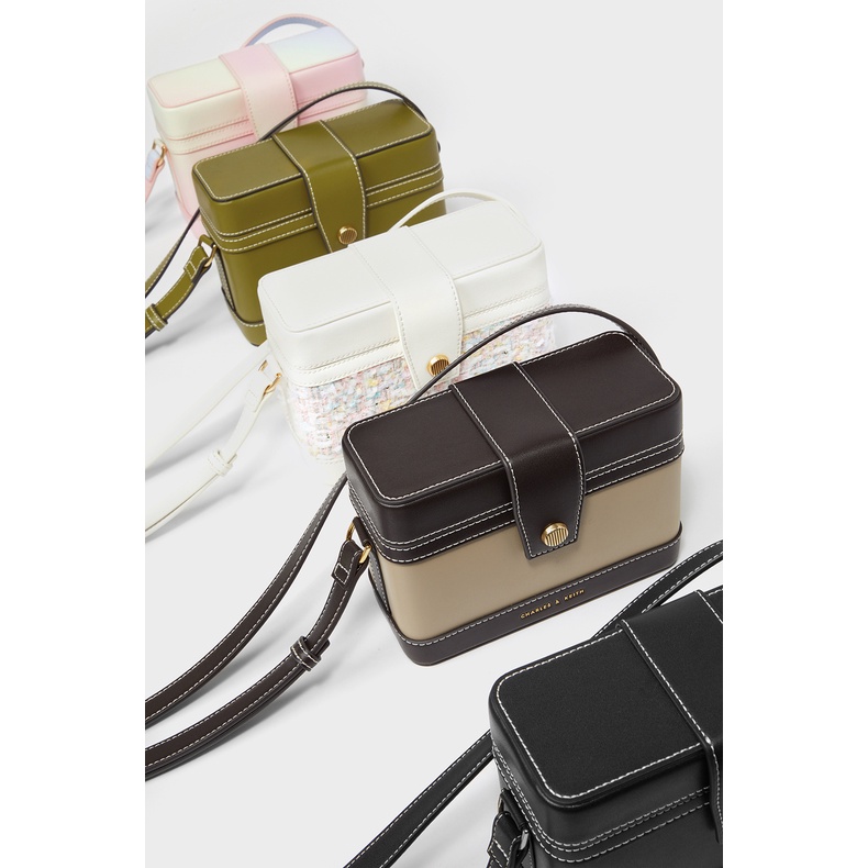 Charles and KEITH CK2-80701182 Túi Xách Một Dây Đeo Vai Phong Cách Retro