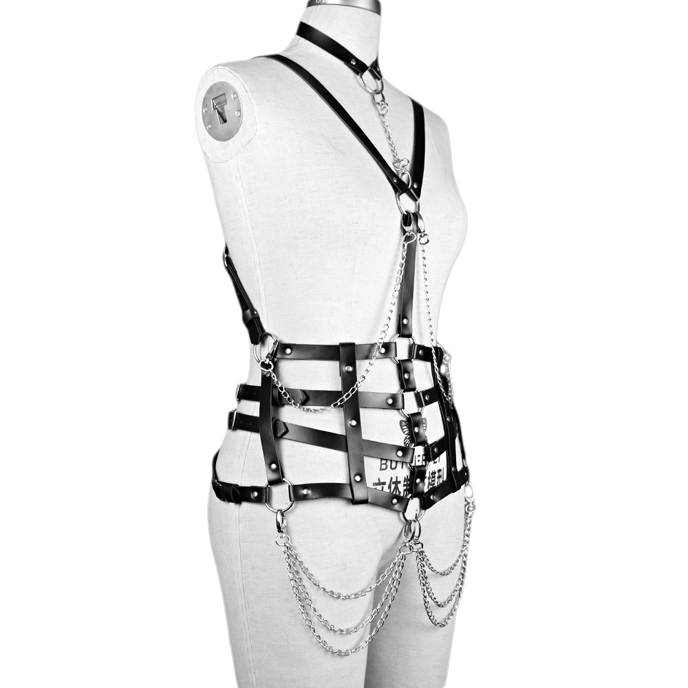 Đai Nịt Ngực Giả Da Màu Đen Thời Trang Cho Nữ