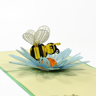 Nhiều mẫu - thiệp nổi 3d con ong, 3d handmade pop-up card, thiệp nổi hmg, quà tặng độc đáo