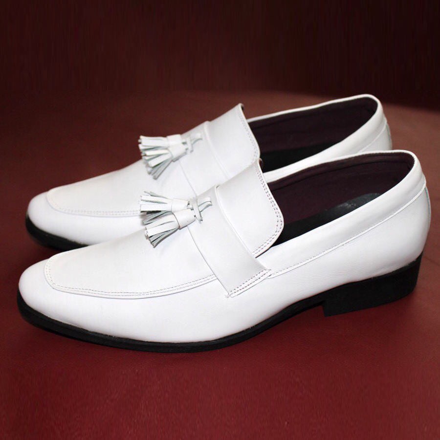 Giày tây nam màu trắng da bò thật. Mã số: T208