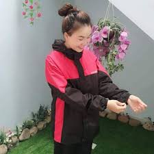 Áo mưa bộ 2 lớp vải dù chống nước giữ ấm nhiều màu xanh , vàng , đỏ đủ size M L 3XL tiện lợi đi xe máy có túi đựng nhỏ