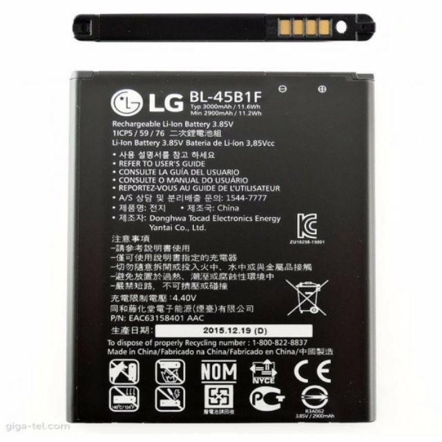 Pin LG V10 F600, Stylus 2 K520DY (BL-45B1F) hàng nhập khẩu