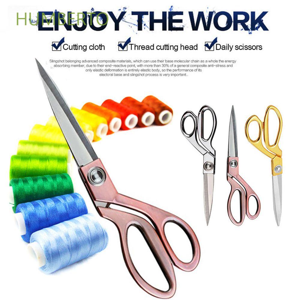 HUMBERTO Vintage Tailor Scissor Textile Textile Cutter Shears Sewing Stainless Steel Craft Paper Handicraft Fabric Dressmaking Tools/Multicolor