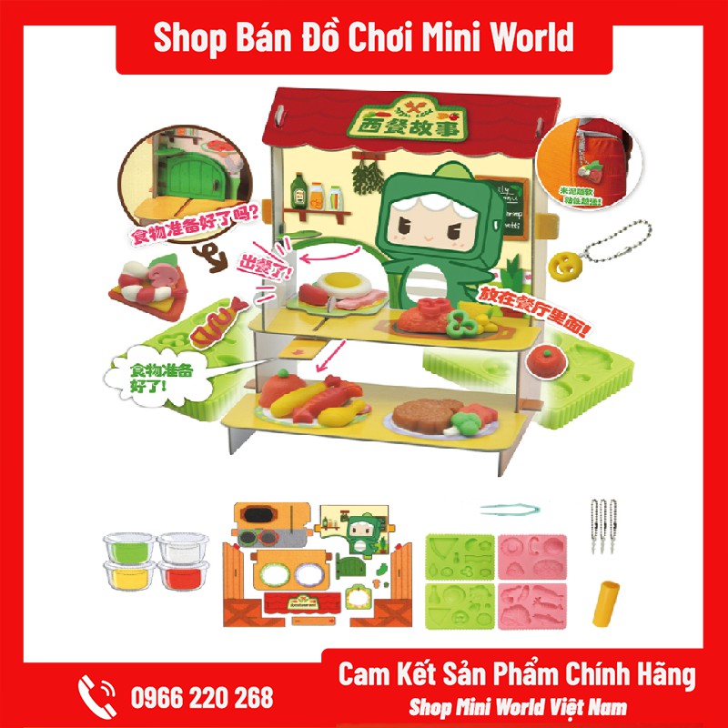 Đồ Chơi Mini World Diy Cửa Hàng Nấu Ăn [ Đất Nặn Làm Thức Ăn ]