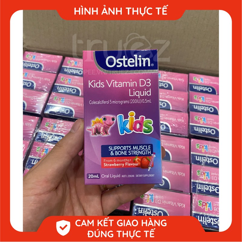 Vitamin D3 Ostelin cho trẻ nhỏ Ostelin Kids Vitamin D3 Liquid 20ml - Xuất xứ Úc