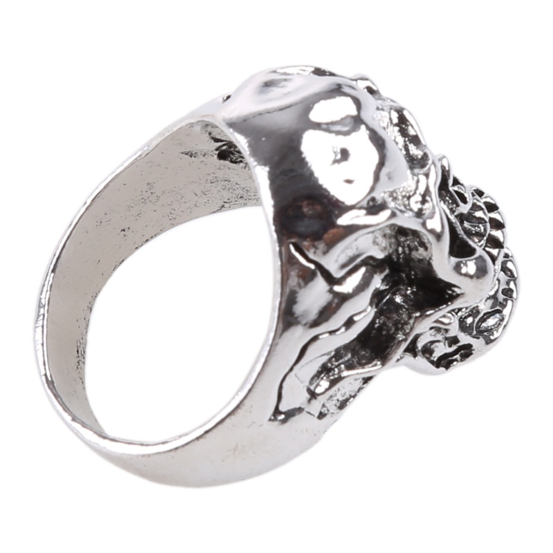 Nhẫn Hợp Kim Hình Đầu Lâu Phong Cách Punk Rock Thời Trang Cho Nam Nữ