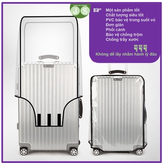 Vỏ bọc vali bằng nhựa pvc trong suốt chống trầy chống bụi chống thấm nước có khóa kéo tiện dụng