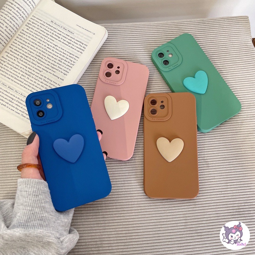 Ốp điện thoại TPU dẻo họa tiết trái tim màu hồng thời trang cho IPHONE 13 12 11 PRO MAX SE2020 X XR XS MAX 7 8 PLUS