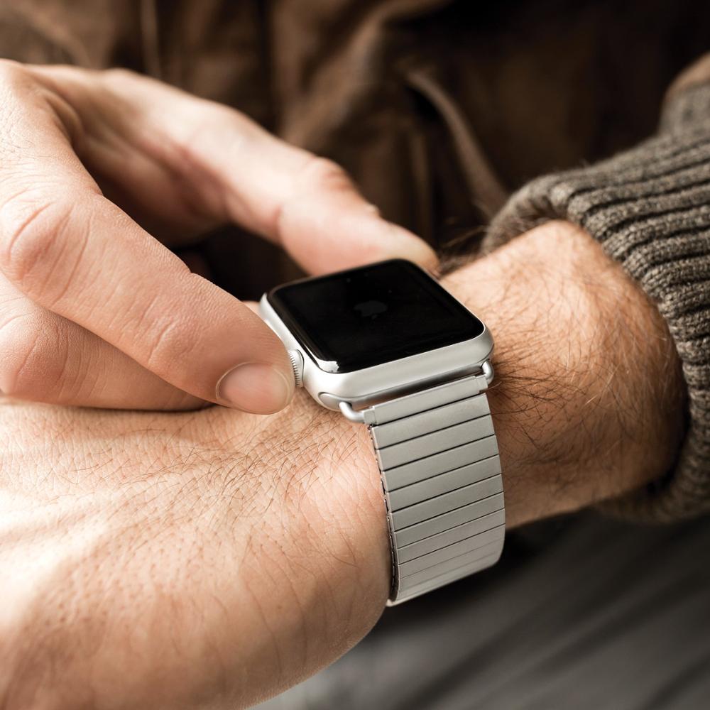 Dây Đeo Đồng Hồ Bằng Thép Không Gỉ Cho Apple Watch 44mm 40mm 42mm 38mm Series 6 Se 5 4 3 2