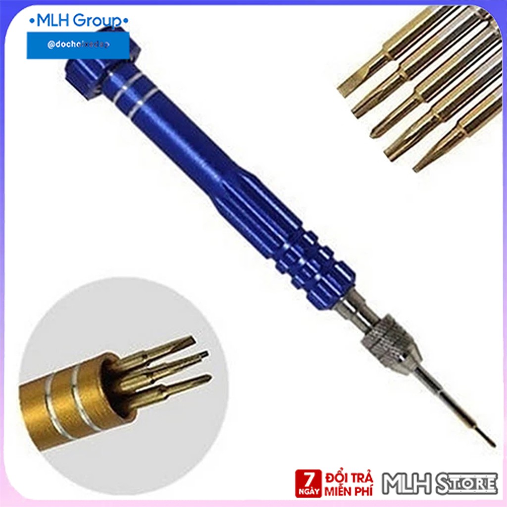 Tua Vít Hợp Kim Mini Sửa Chữa Điện Thoại/ Máy Tính Bảng/ Laptop 5 in 1 Từ Tính Nhỏ Gọn, Tiện Dụng MLH
