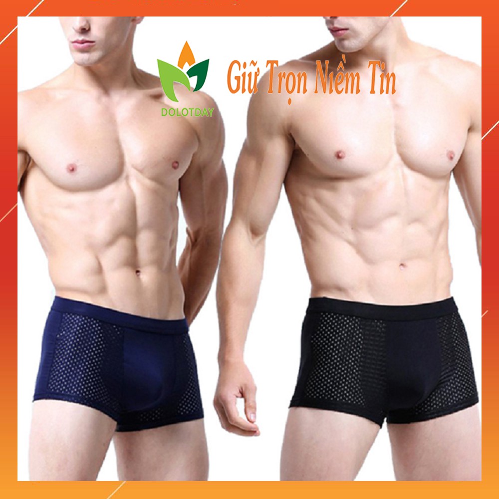 [Hộp 4] Quần lót nam boxer thông hơi cao cấp 409 Sịp đùi kháng khuẩn xuất nhật DOLOTDAY