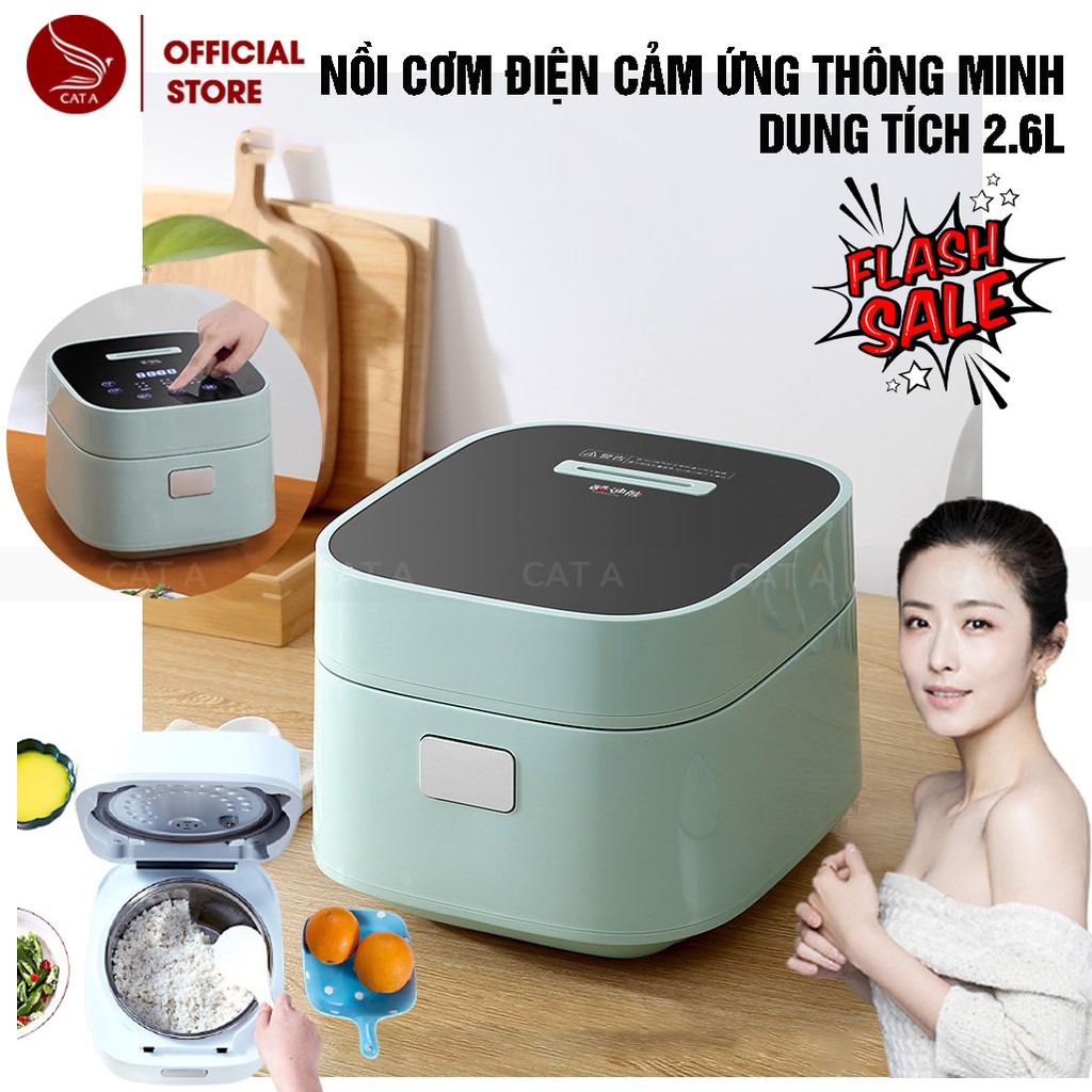 [HÀNG NỘI ĐỊA] Nồi cơm điện cảm ứng thông minh, nồi cơm điện mini đa năng 2,6L cao cấp - Dùng cho 2-5 người ăn !