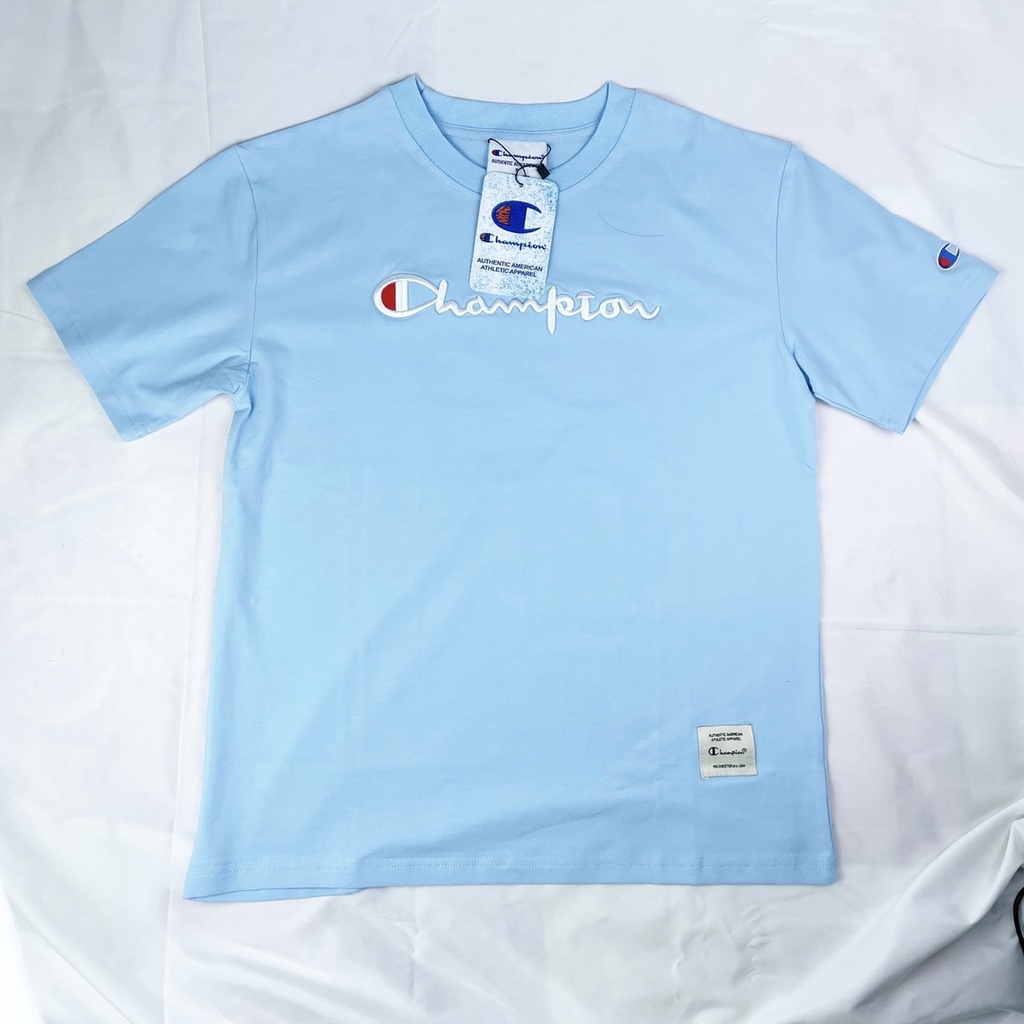 Áo thun tay lỡ CHAMPION ,Unisex nam nữ form rộng Oversize chất Cotton logo thêu